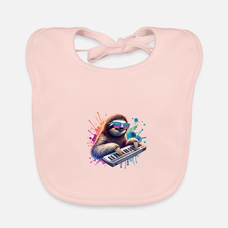 Cool Sloth Clavier Musique Bavoir bio Bébé