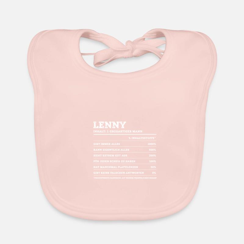 Lenny Great Man First Name Organic Baby Bibs