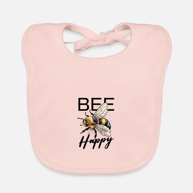 Bee Happy - Baby Bio-Lätzchen - Rose