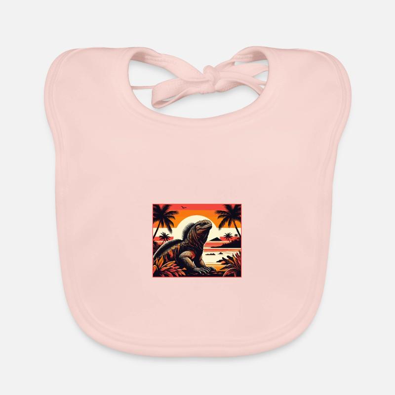 Marine iguana Organic Baby Bibs