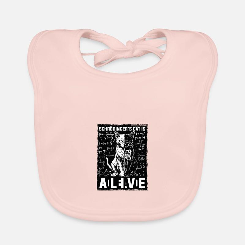 Le chat de Schrödinger est mort et vivant Bavoir bio Bébé