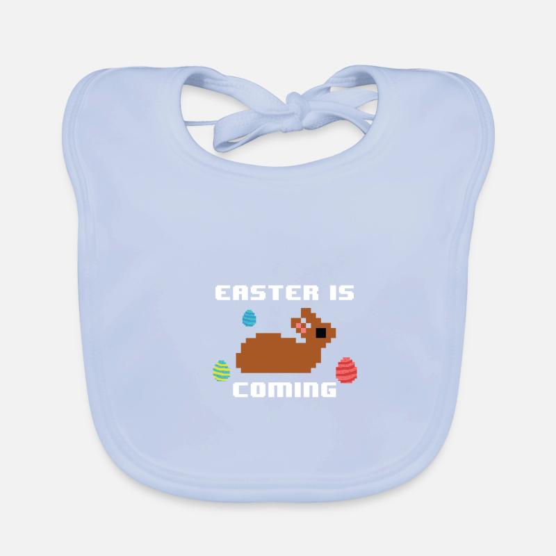 Easter Is Coming Pixel Hase Retro Look Baby Bio-Lätzchen