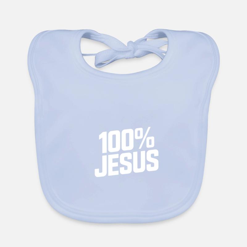 Déclaration chrétienne à 100 % Jésus Bavoir bio Bébé