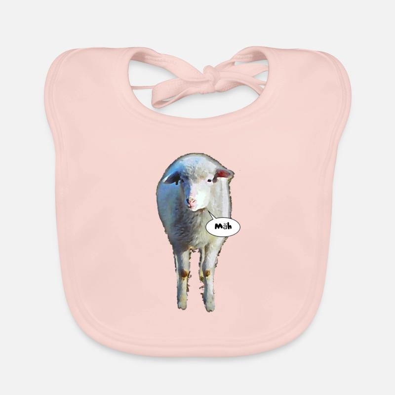 mowing; sheep Organic Baby Bibs