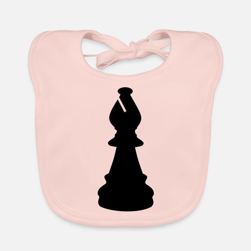 Chess Bishop Organic Baby Bibs