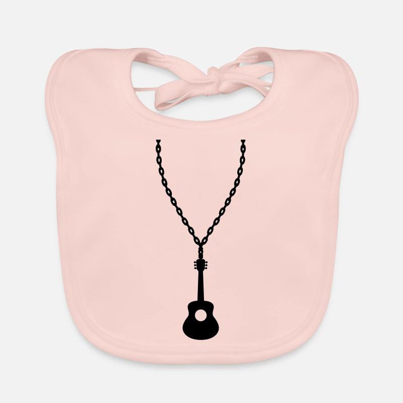 Bijoux Collier Guitariste Guitare Bavoir bio Bébé