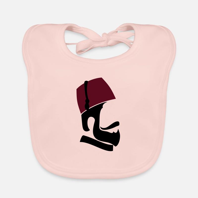 Homme ottoman - Bavoir bio Bébé - rose