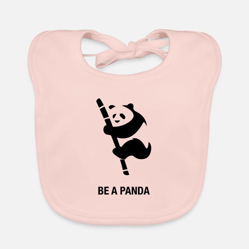 Être un panda - Bavoir bio Bébé - rose
