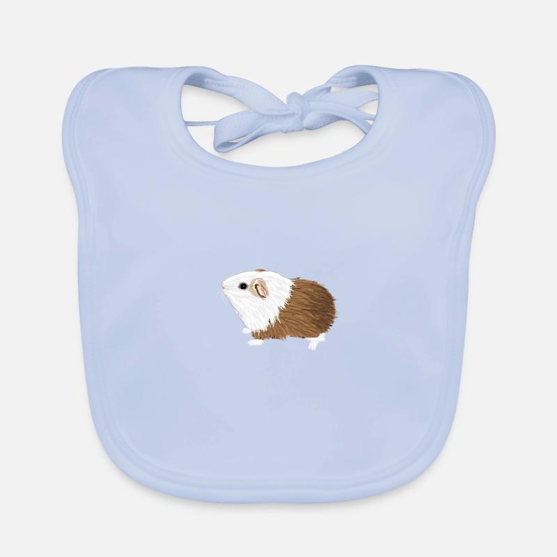 Design mit einem Glatthaar-Meerschweinchen 2 Baby Bio-Lätzchen