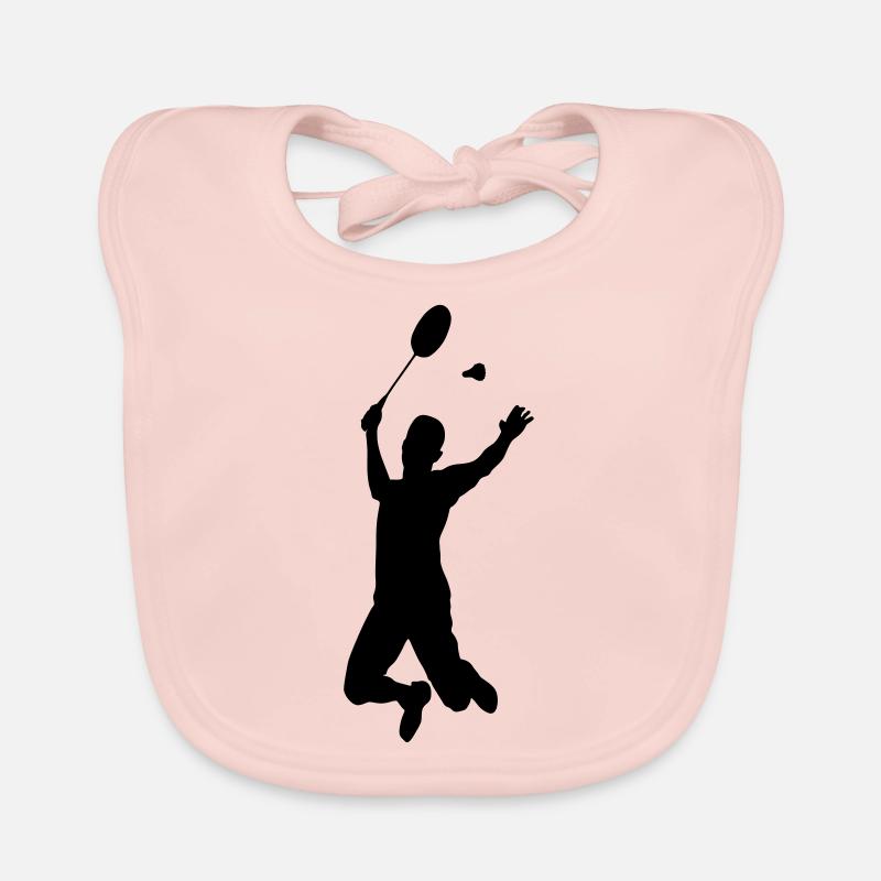 badminton silhouette Baby Bio-Lätzchen