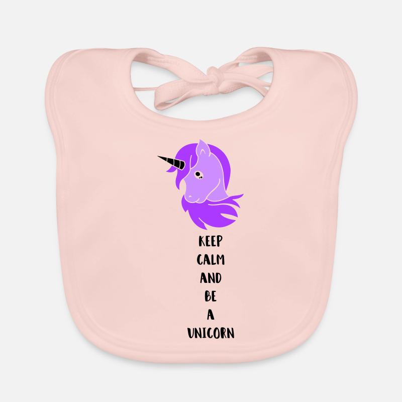 unicorn keep calm Baby Bio-Lätzchen
