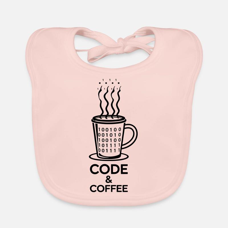 Code & Café – Duo Parfait - Bavoir bio Bébé - rose