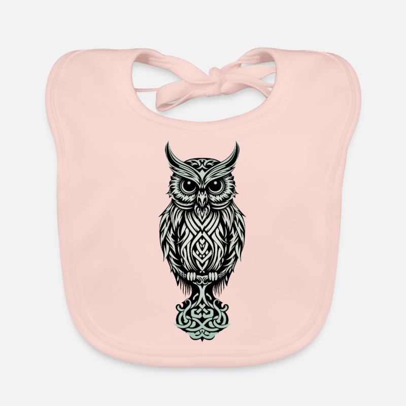 Keltische Eule Baby Bio-Lätzchen