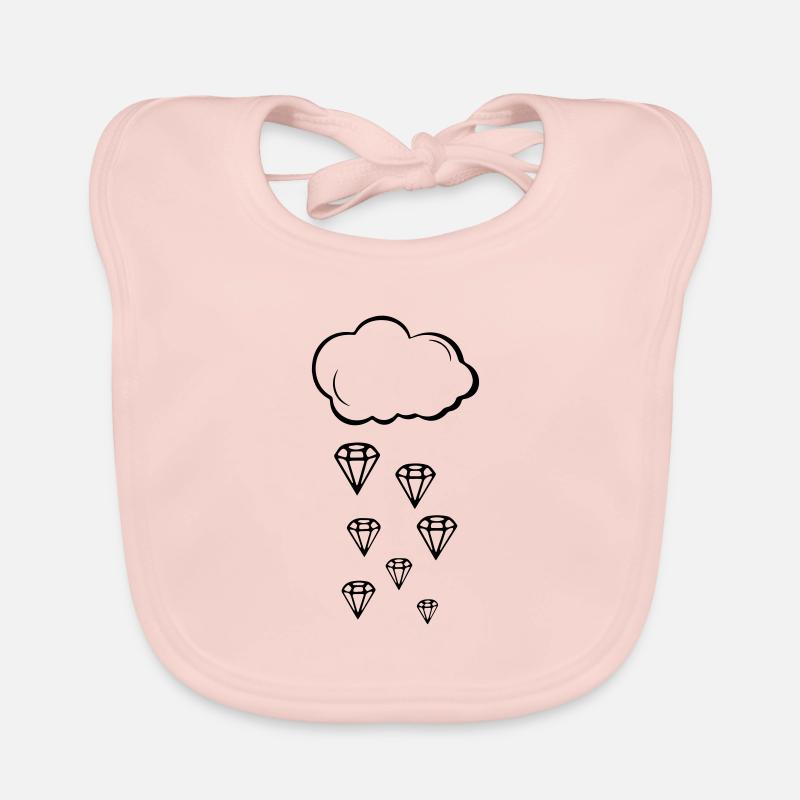 Diamond rain diamonds clouds Organic Baby Bibs