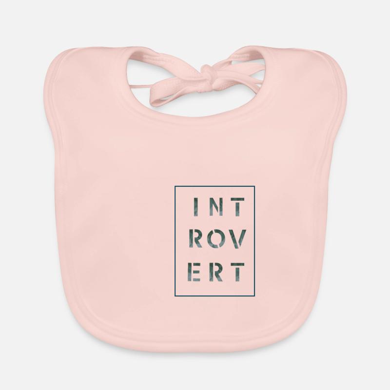 Introvert white, Geschenk, Geschenkidee Baby Bio-Lätzchen