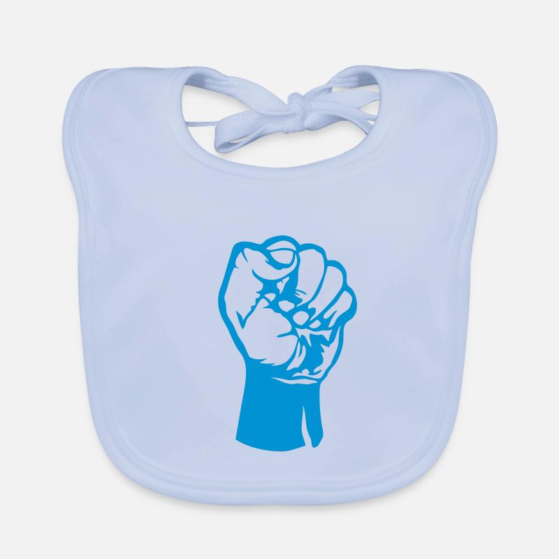 Wütende Blaster-Sieger-Revolution der Faust 1 Baby Bio-Lätzchen