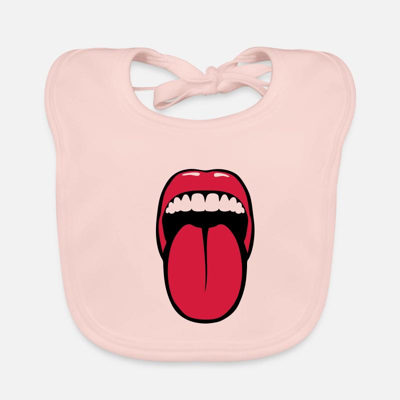 tire langue bouche levre dent language 28 Bavoir bio Bébé