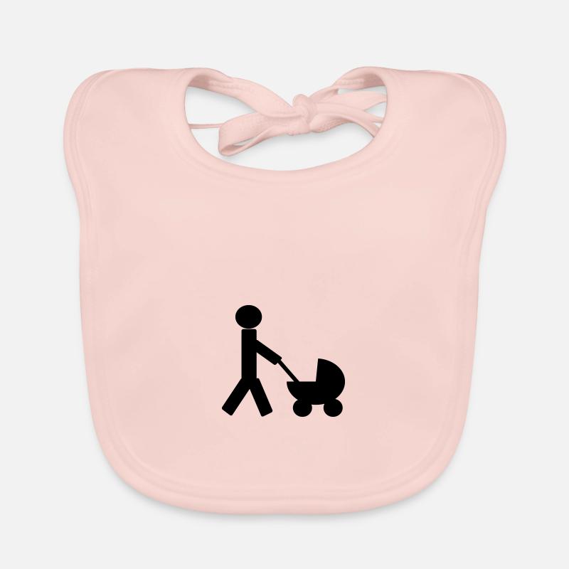 père et poussette Bavoir bio Bébé