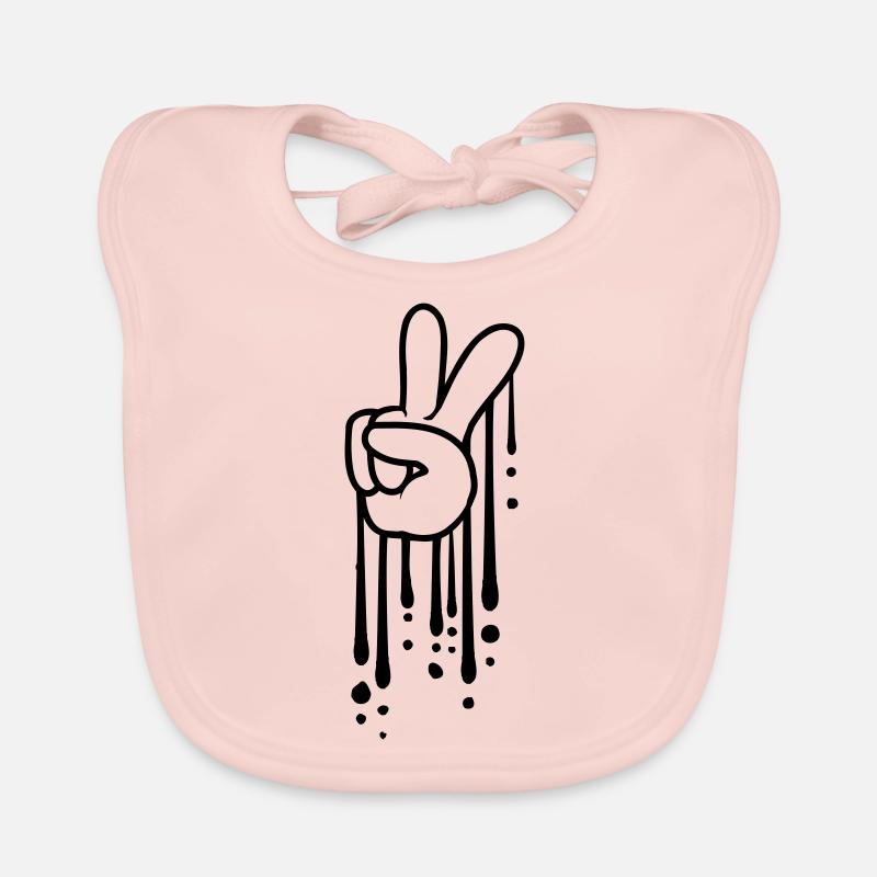 Gouttes de Graffiti Peace Bavoir bio Bébé