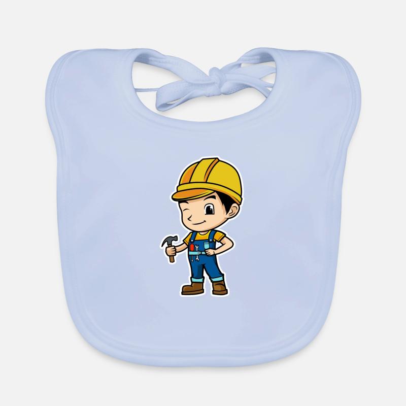 Bauarbeiter Baby Bio-Lätzchen