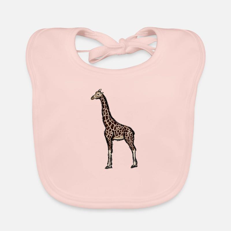 Conception avec une girafe 1 Bavoir bio Bébé