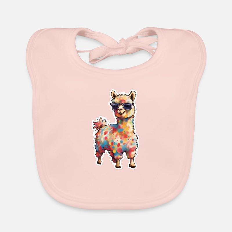 Alpaga éclaboussé de peinture fraîche Bavoir bio Bébé