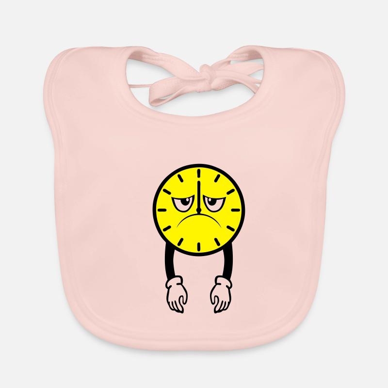 clock clock hour deprime fatigue br Organic Baby Bibs