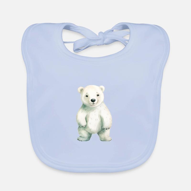Eisbär Eisbär Klassenmaskottchen Baby Bio-Lätzchen