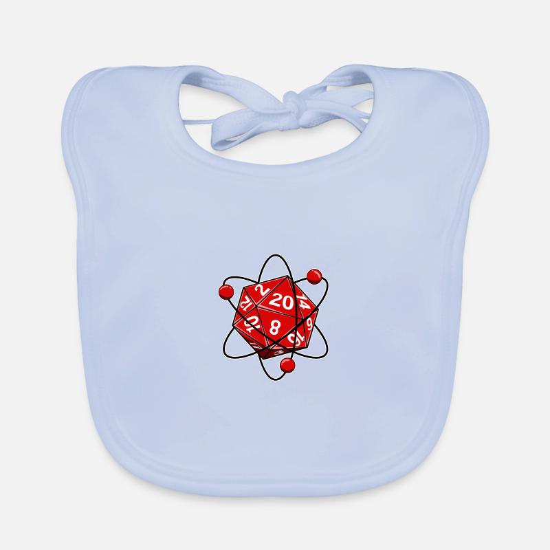 Nerd de la physique électronique du cube D20 Bavoir bio Bébé