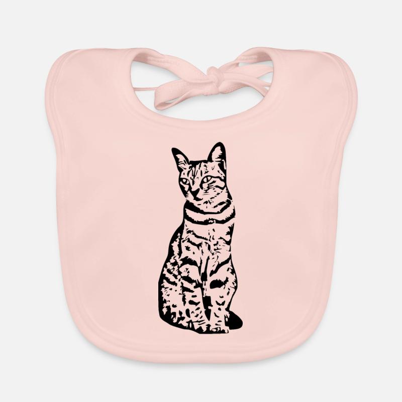 Katze Katzen Kätzchen Katzenshirt Geschenk Baby Bio-Lätzchen