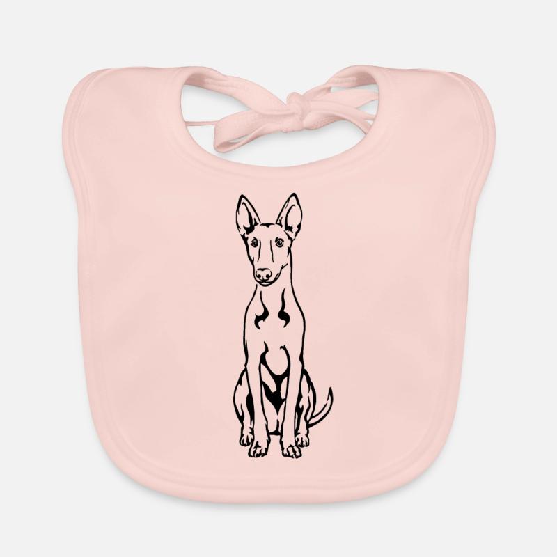 Podenco - Bavoir bio Bébé - rose