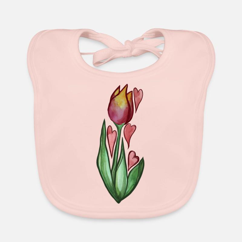 Tulipe de printemps Bavoir bio Bébé