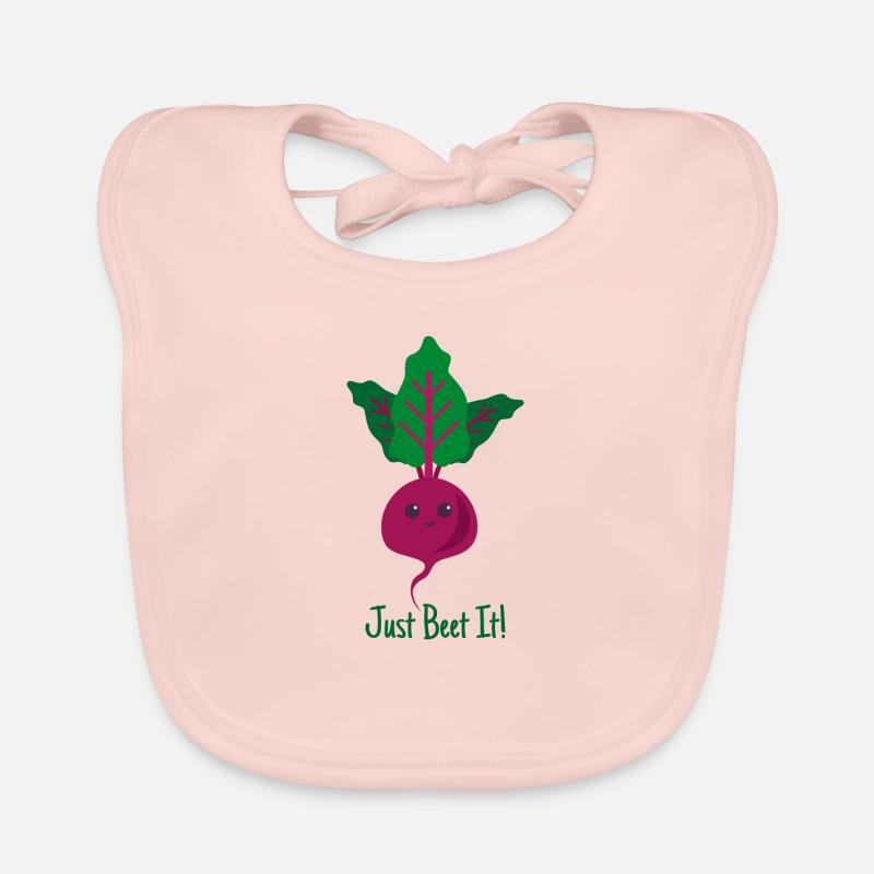 Just beet it Geschenk Pflanzen Vegan Spruch Baby Bio-Lätzchen
