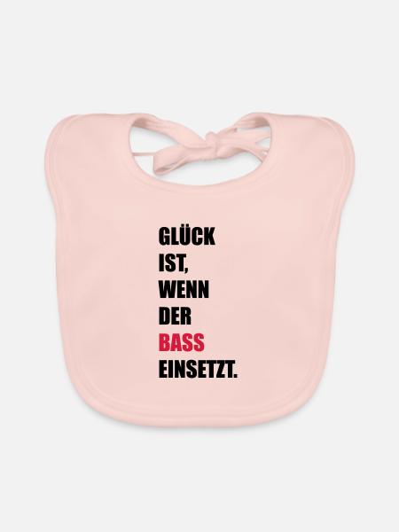 Musik - Baby Bio-Lätzchen - Rose - Vorne
