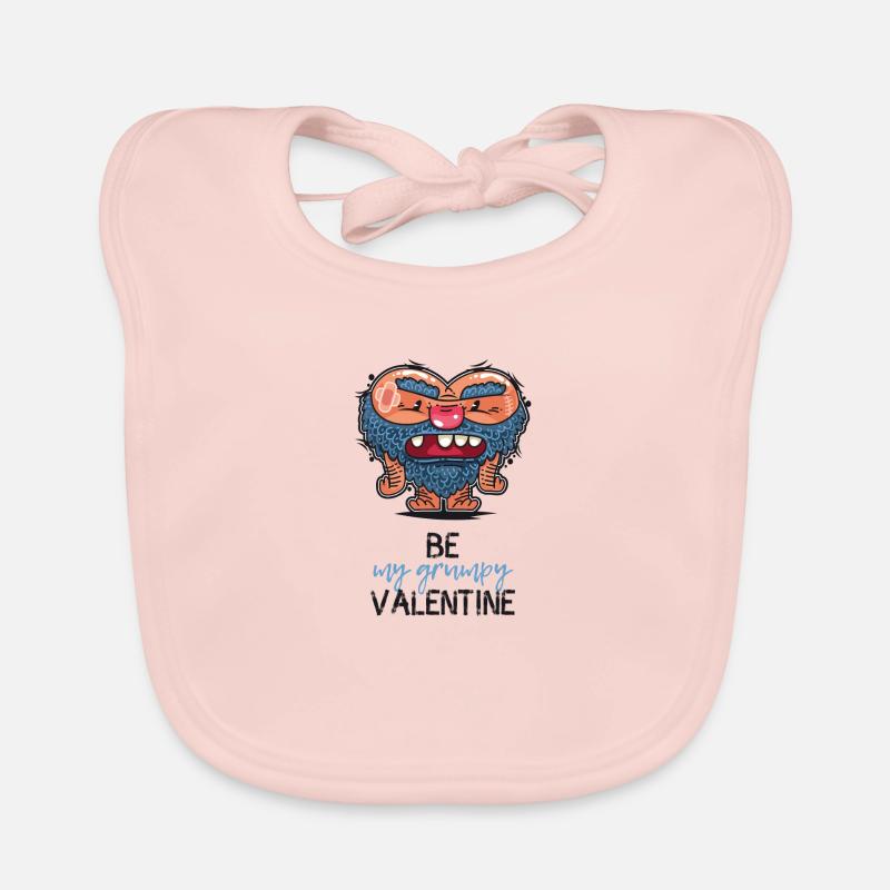 Grumpy Valentine Organic Baby Bibs
