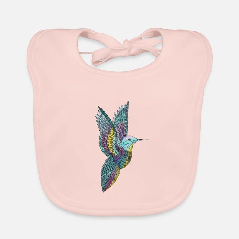 colibri - Bavoir bio Bébé - rose