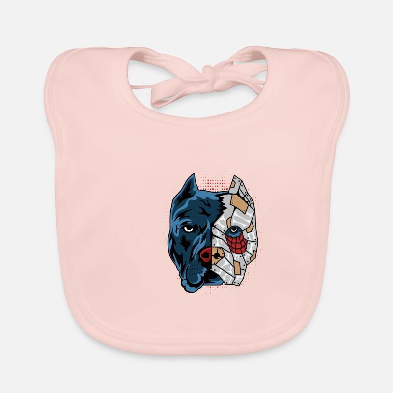 Pitbull robot chien parent. Cadeau Bavoir bio Bébé