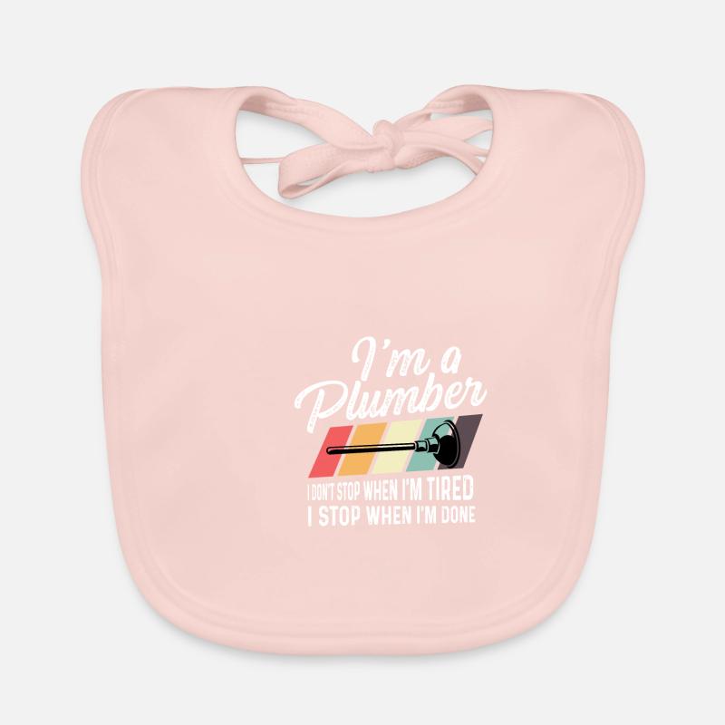 Ich bin ein Klempner Fleißiger Klempner Geschenk Baby Bio-Lätzchen
