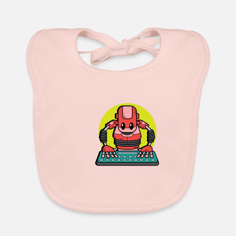Lustiger Roboter Computertechniker Gift Baby Bio-Lätzchen