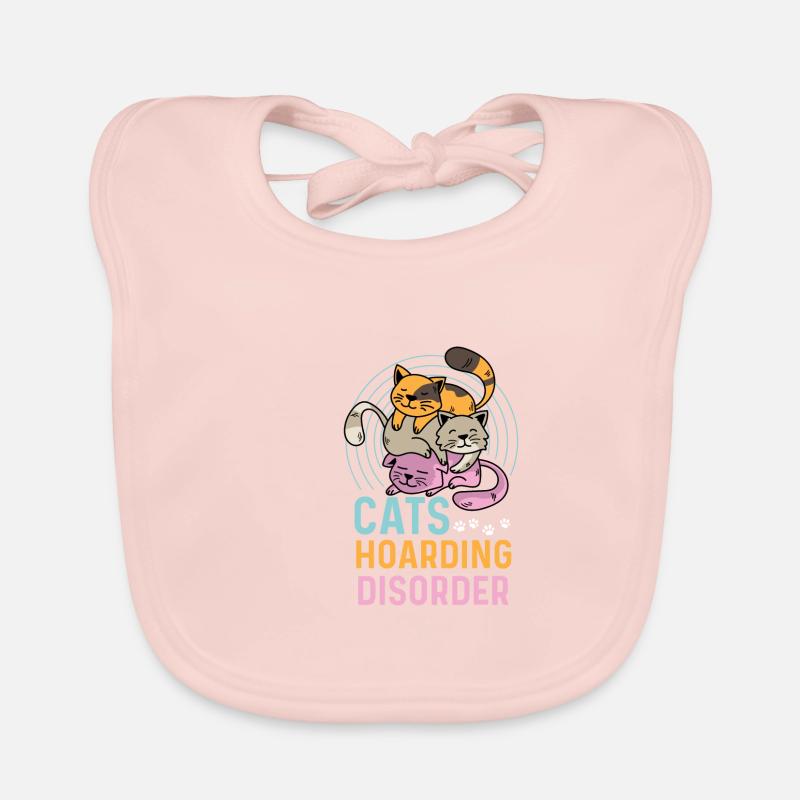 Cats hoard disorders Ailurophil Gift Organic Baby Bibs
