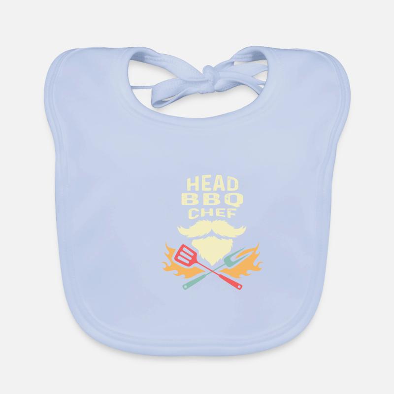 Head BBQ Chef Chef Gift Organic Baby Bibs