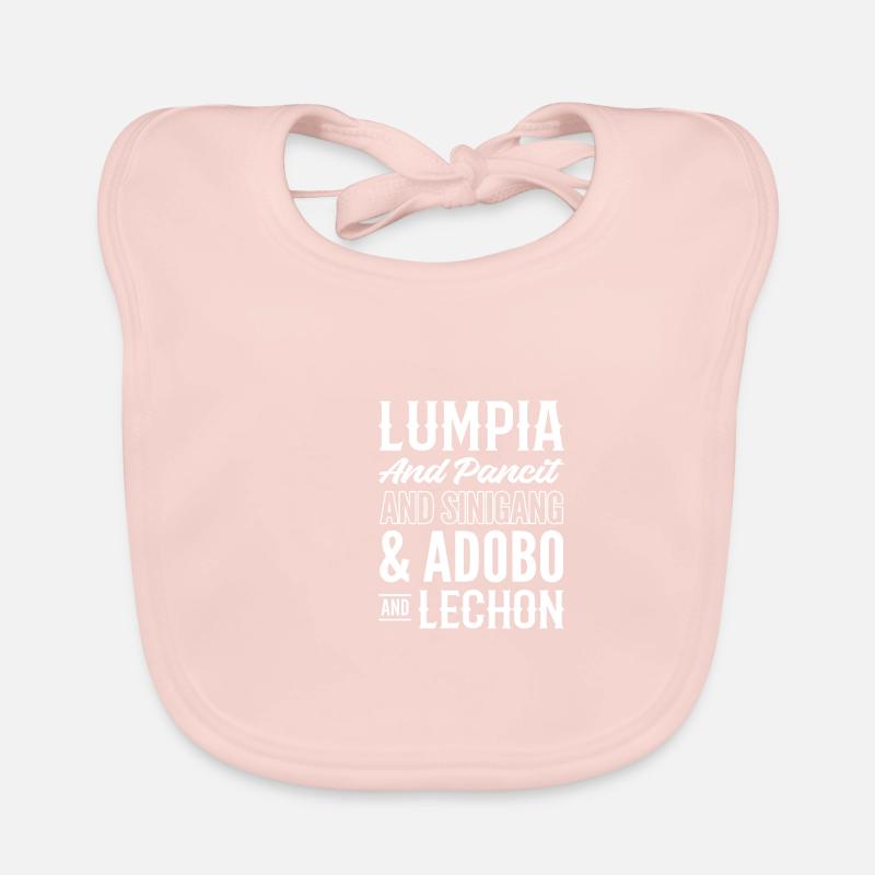 Adobo und Lechon. Feinschmecker Geschenk Baby Bio-Lätzchen