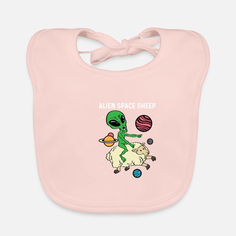 Alien Space Sheep Astronaut oder Weltraumpilot Ges Baby Bio-Lätzchen