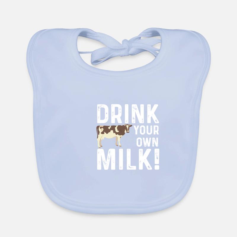 Trink deine eigene Milch Vegan Geschenk Baby Bio-Lätzchen