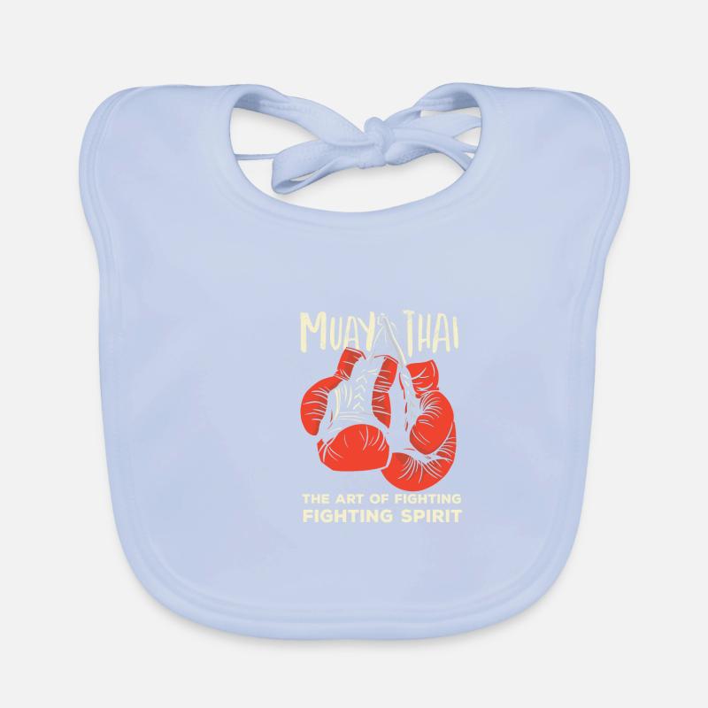 Muay Thai Vintage Retro Kunst des Kampfes Kickboxi Baby Bio-Lätzchen