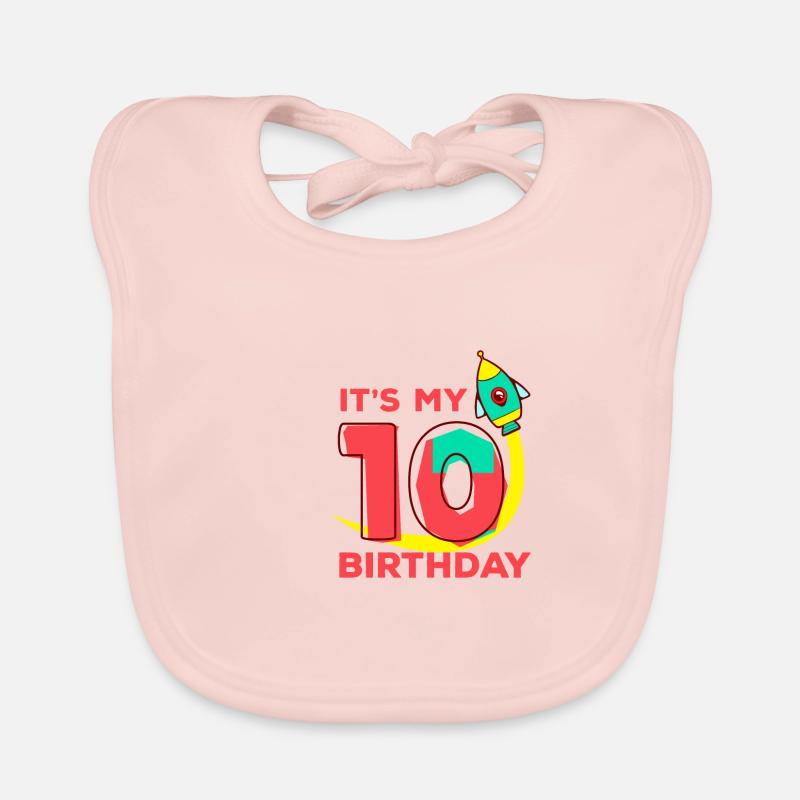 Citation drôle crème glacée pour chat C’est mon 10ème Bday Bavoir bio Bébé