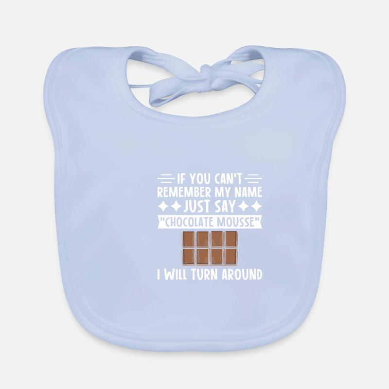 Remember my name Chocolate Mousse Organic Baby Bibs