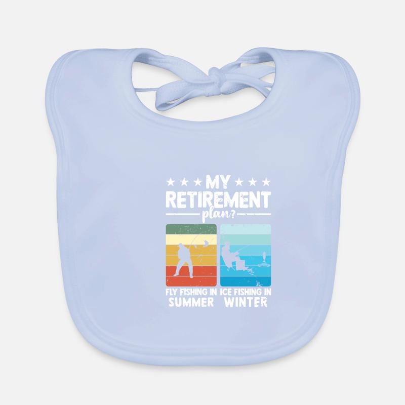 Pensionsplan Fliegenfischerei -Eisfischen Baby Bio-Lätzchen