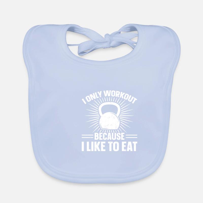 Ich trainiere nur, weil ich gerne esse Baby Bio-Lätzchen