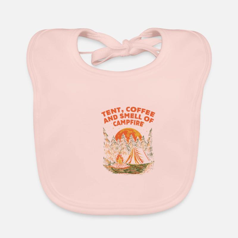Café de tente et odeur de feu de camp Camping Randonnée Ca Bavoir bio Bébé